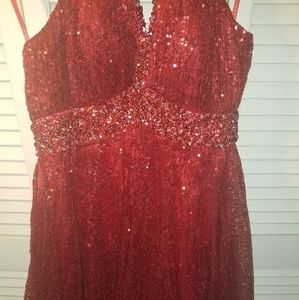 BG Haute Red Sequin Dres